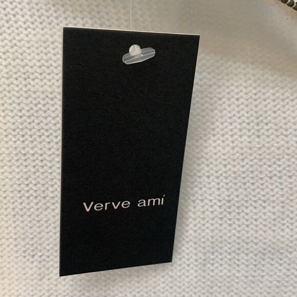 Verve Ami NEW Woman’s Sz 1X Ivory Scoop Neck Long Sleeve Zip Back Light Sweater - Picture 10 of 15